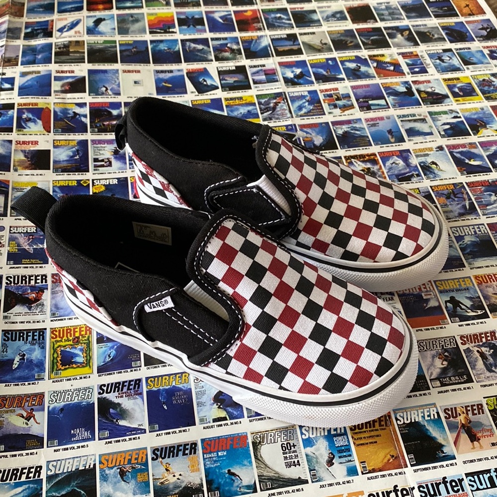 VANS TODDLER ASHER V SLIP-ON SKATE SHOES